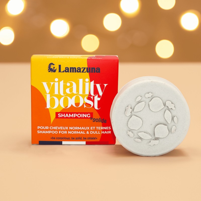 Lamazuna økologisk Shampoobar Til Normalt   Tørt Hår Vitality Boost