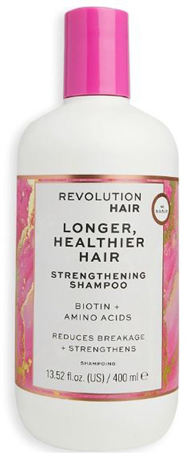 Revolution Hair Longer Healthier Hair Strengthening Shampoo Biotin Amino Acids 400ml