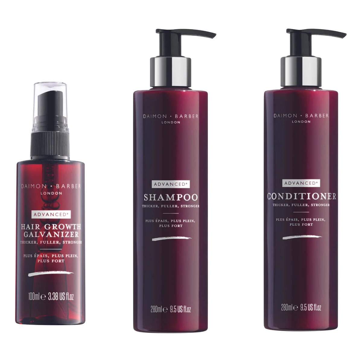 Daimon Barber Advanced Trio Shampoo Conditioner   Hair Growth Galvanizer