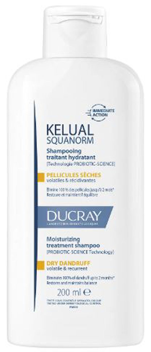 Ducray Kelual Squanorm Moisturizing Treatment Shampoo Dry Dandruff 200ml