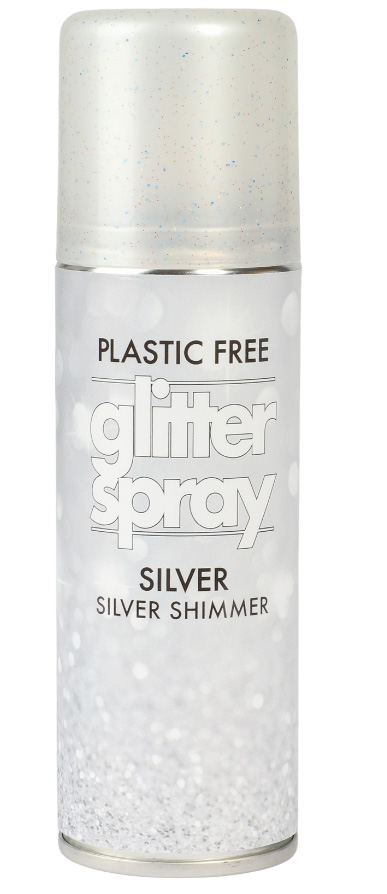 Glitter Spray Til Hår   Krop 100 Glitter Sølv
