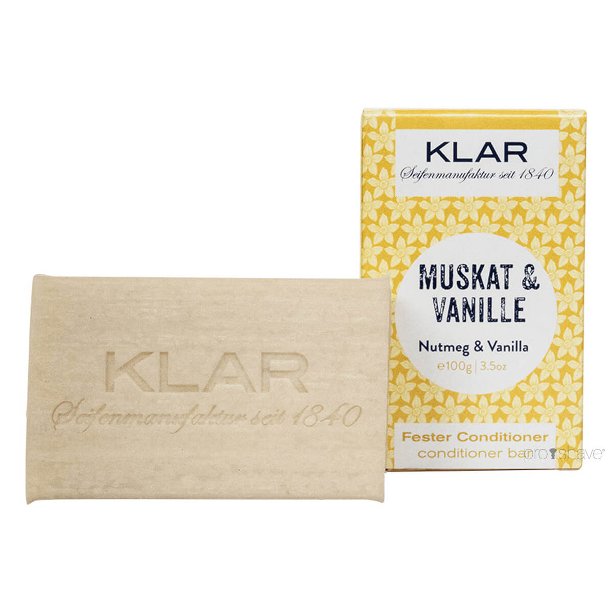 Klar Seifen Conditioner Bar Muskatnød   Vanilje 100