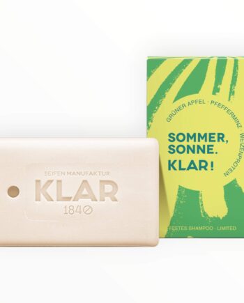 Klar Seifen Shampoo Bar Grønt æble   Pebermynte Limited Edition 100