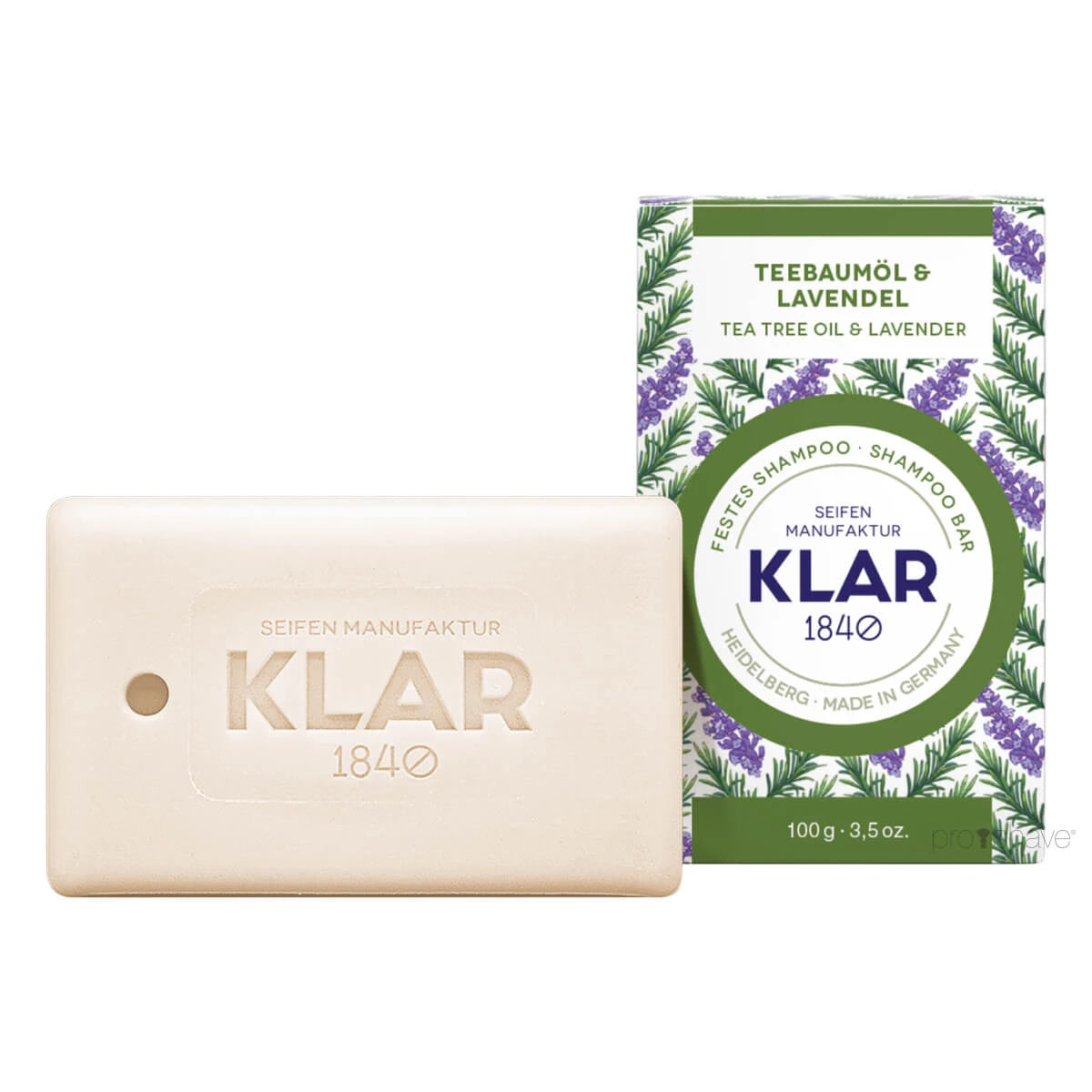 Klar Seifen Shampoo Bar Tea Tree Oil   Lavendel 100