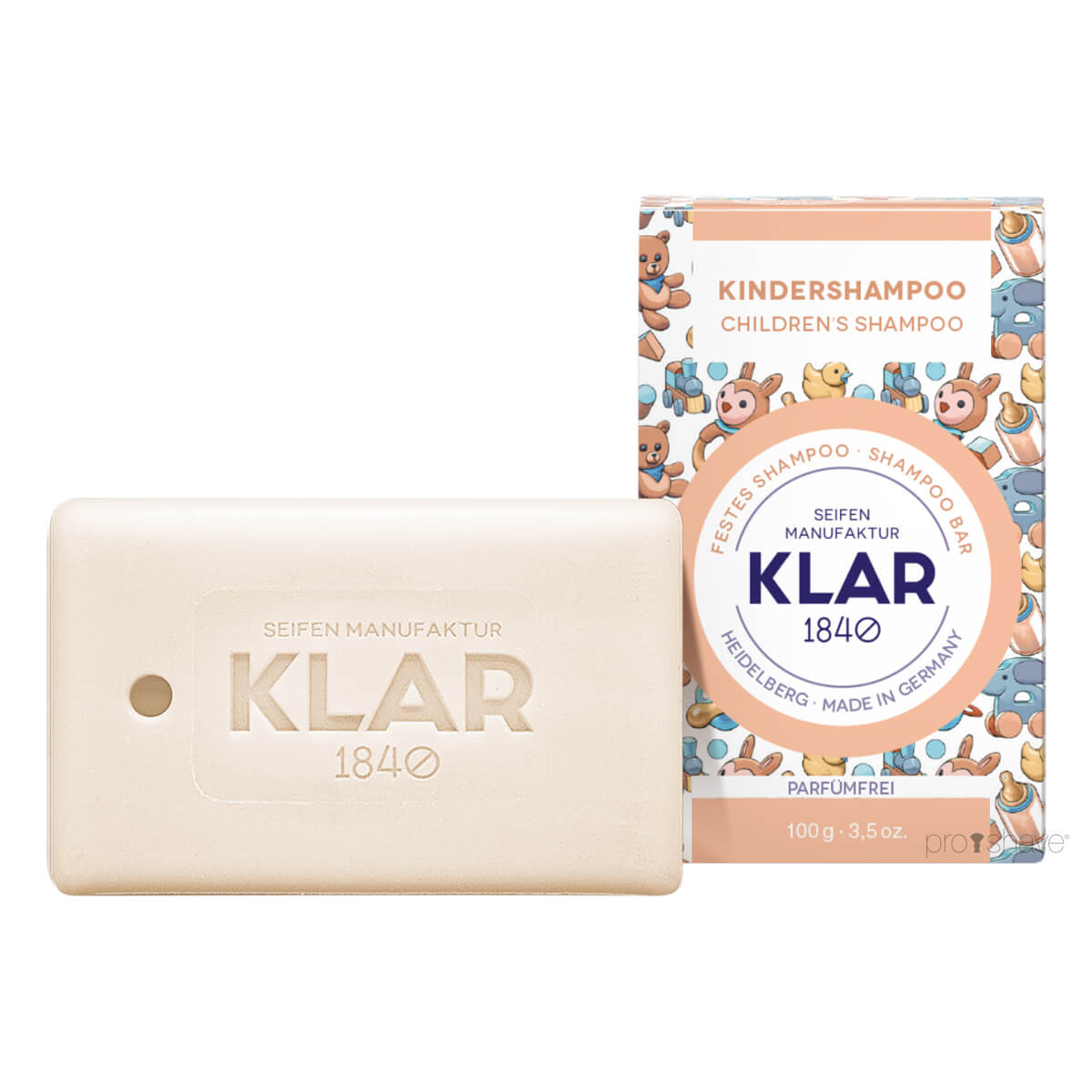 Klar Seifen Shampoo Til Børn Parfumefri Fast Sæbebar 100