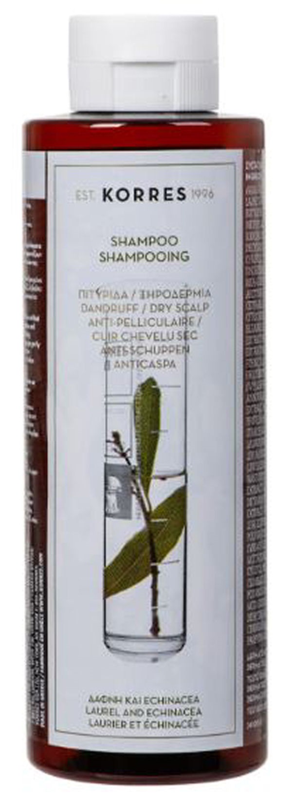 Korres Shampoo Laurel And Echinacea Against Dandruff   Dry Scalp 250ml