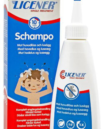Licener Shampoo Komplet Engangsbehandling Dræber Både Lus Luseæg 100ml Dato