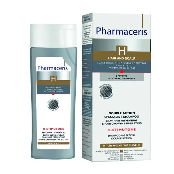 Pharmaceris Stimutone Professional Shampoo Double Action Product Gray Hair Preventing   Hair Growth Stimulating 125ml