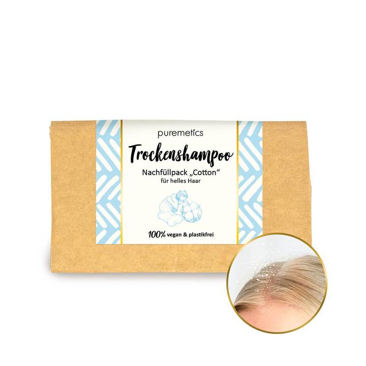 Puremetics Refill Tørshampoo Cotton Til Lyst Hår