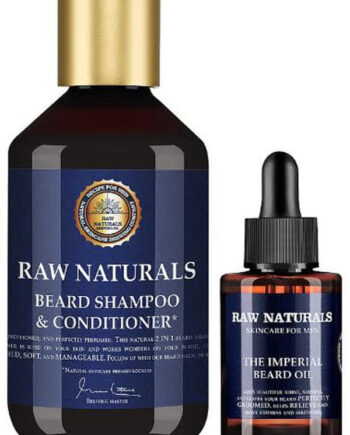 Raw Naturals Brewing Beard Kit For Men Beard Shampoo   Conditioner 250ml  The Imperial Beard Oil 50ml