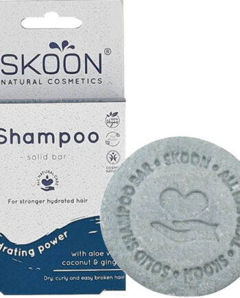 Skoon Natural Cosmetics Solid Bar Shampoo Hydrating Power With Aloe Vera Coconut   Ginger 90g