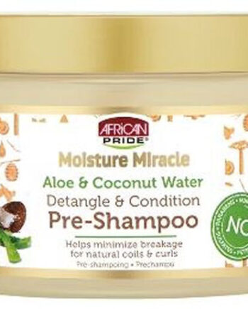 African Pride Moisture Miracle Detangle   Condition Pre Shampoo Aloe   Coconut Water 340g