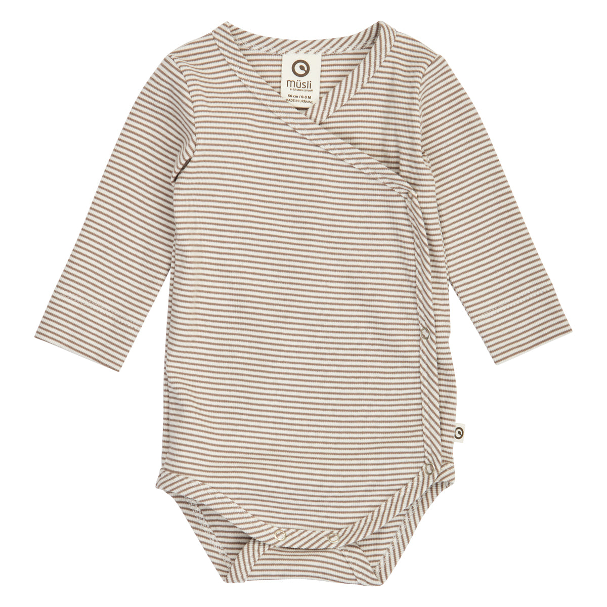 Body Mini Stripe Rib Balsam Cream Walnut Msli