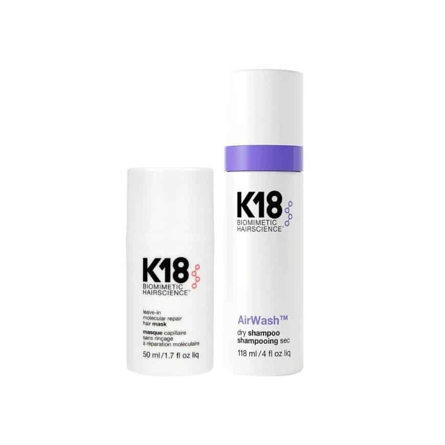 K18 Molecular Repair Mask 50ml  Air Wash Dry Shampoo 118ml