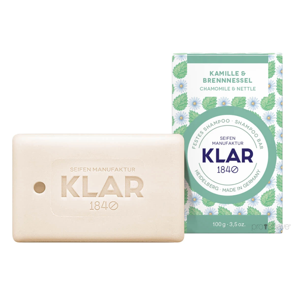 Klar Seifen Shampoo Bar Kamille   Brændenælde 100