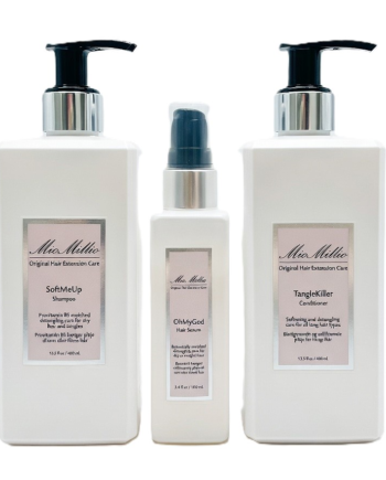 Mio Millio Plejepakke Shampoo 400ml Conditioner 400ml Serum 100ml Til Langt Hår   Extensions