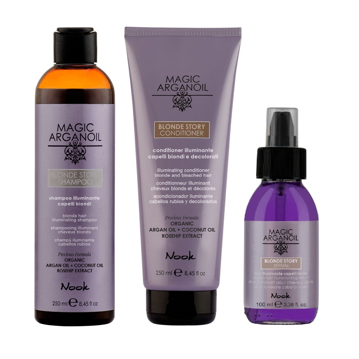 Nook Magic Arganoil Blonde Story Lille Plejepakke Til Lyst Hår