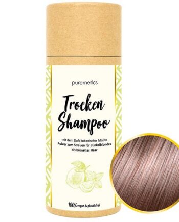 Puremetics Tørshampoo Til Brunt   Mørkeblondt Hår Med Duft Mojito