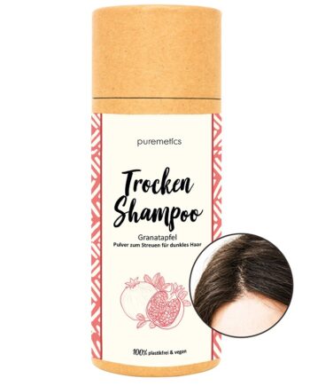 Puremetics Tørshampoo Til Mørkt Hår Med Duft Granatæble