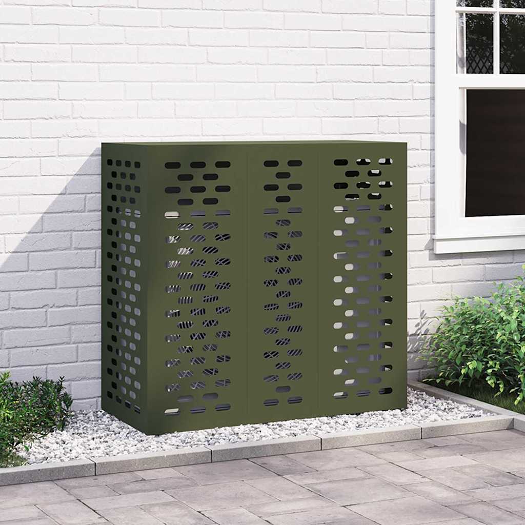 Air Conditioner Cover Stål Olivengrøn 110 105