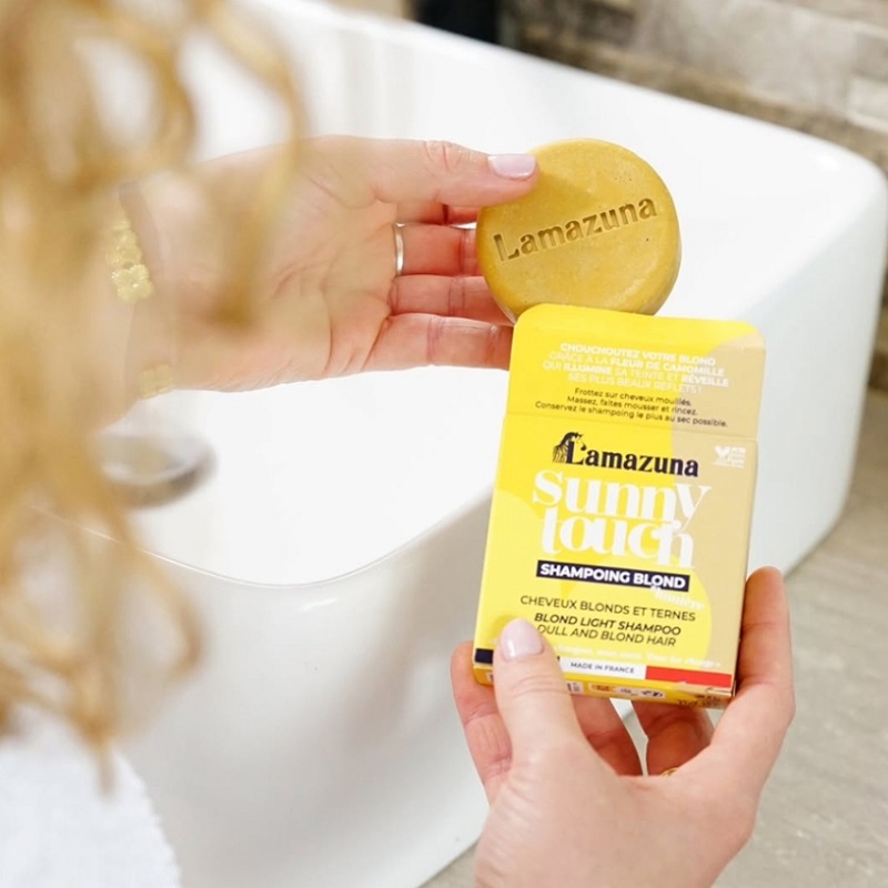 Lamazuna økologisk Shampoobar Til Blond   Tørt Hår Sunny Touch