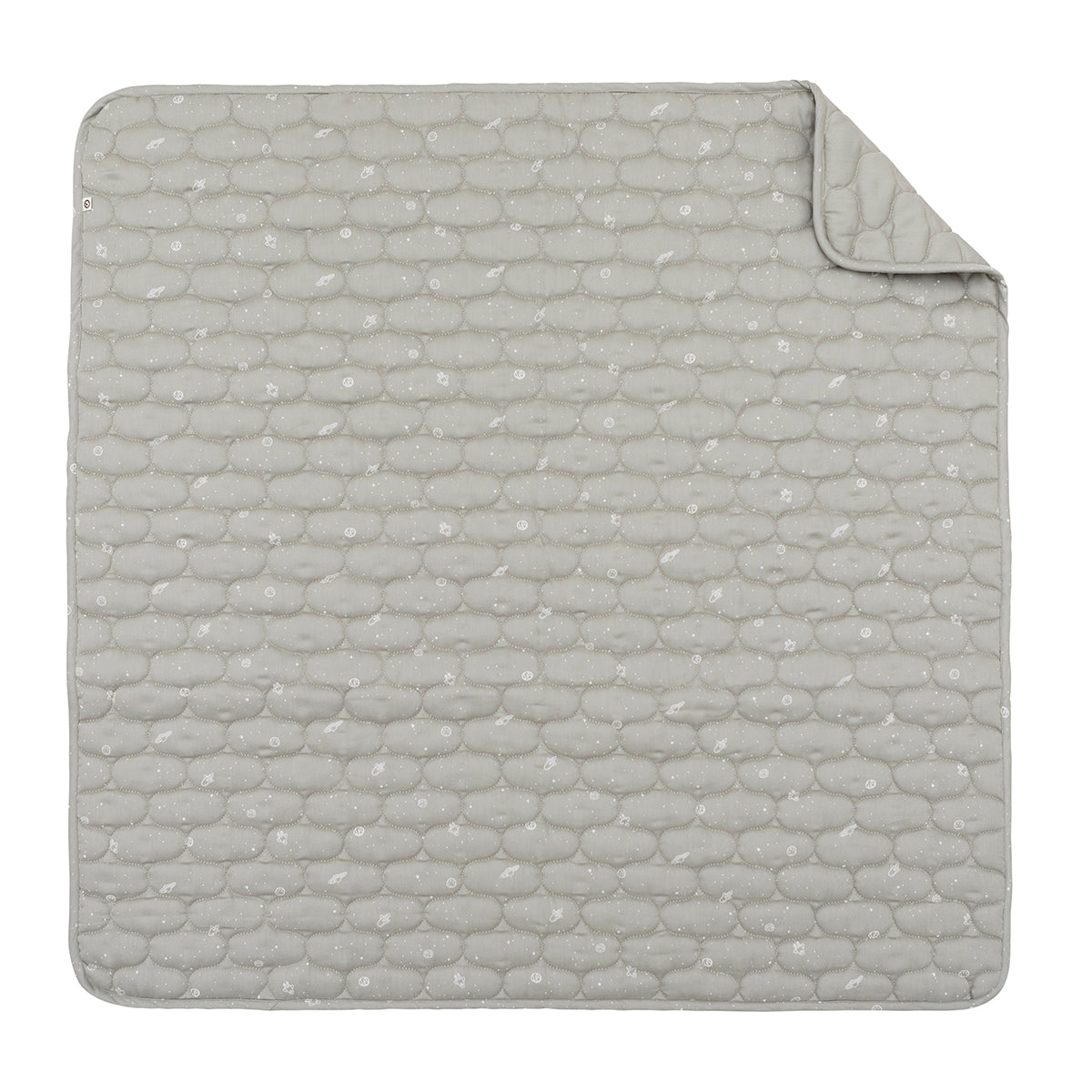 Quilted Tæppe Mineral Green Balsam Cream Msli