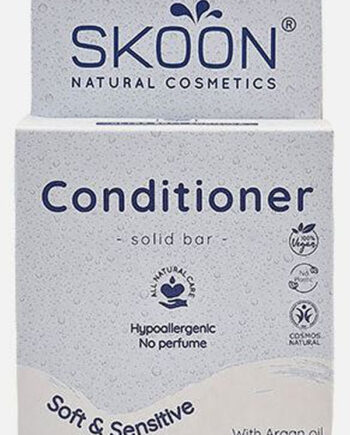 Skoon Natural Cosmetics Solid Bar Conditioner Soft   Sensitive With Argan Oil   Sheabutter 60g