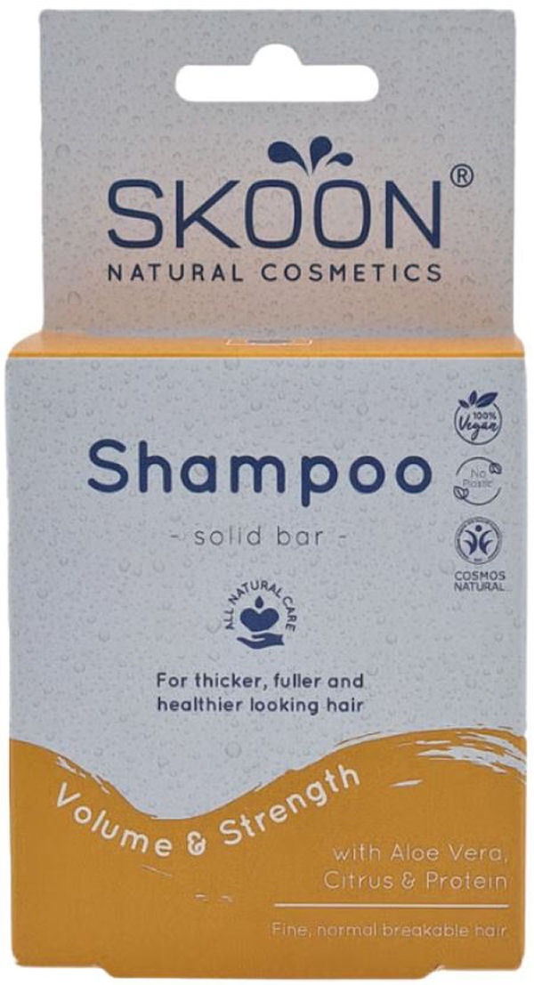 Skoon Natural Cosmetics Volume   Strength Shampoo Solid Bar With Aloe Vera Citrus   Protein 90g